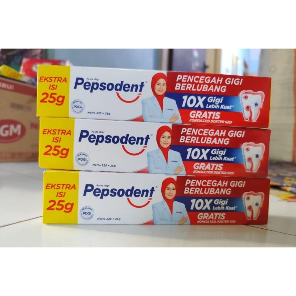 Pepsodent 225gr Extra isi 25gr
