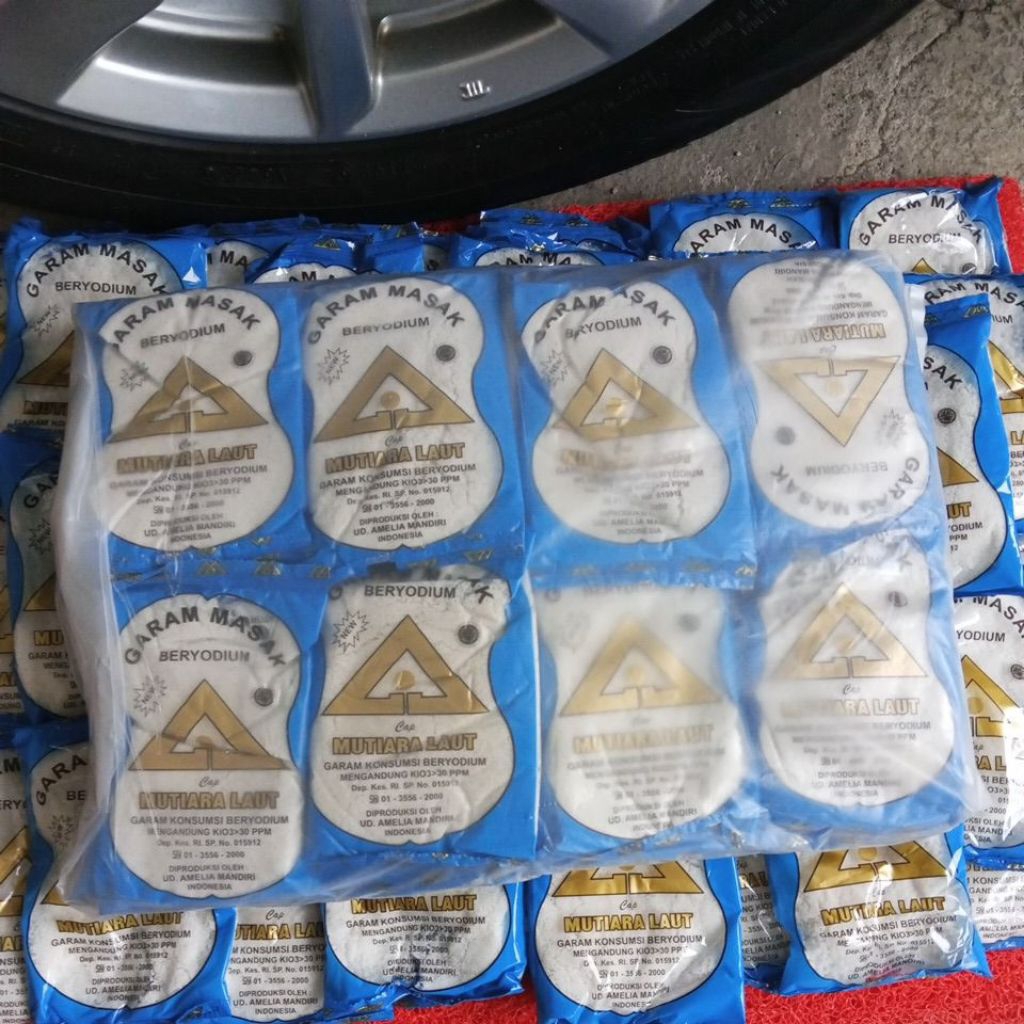 

1 Ball 40 Pcs Garam Masak Konsumsi Beryodium Cap Mutiara Laut Meja Makan Keluarga untuk IQ Anak Makanan Dapur