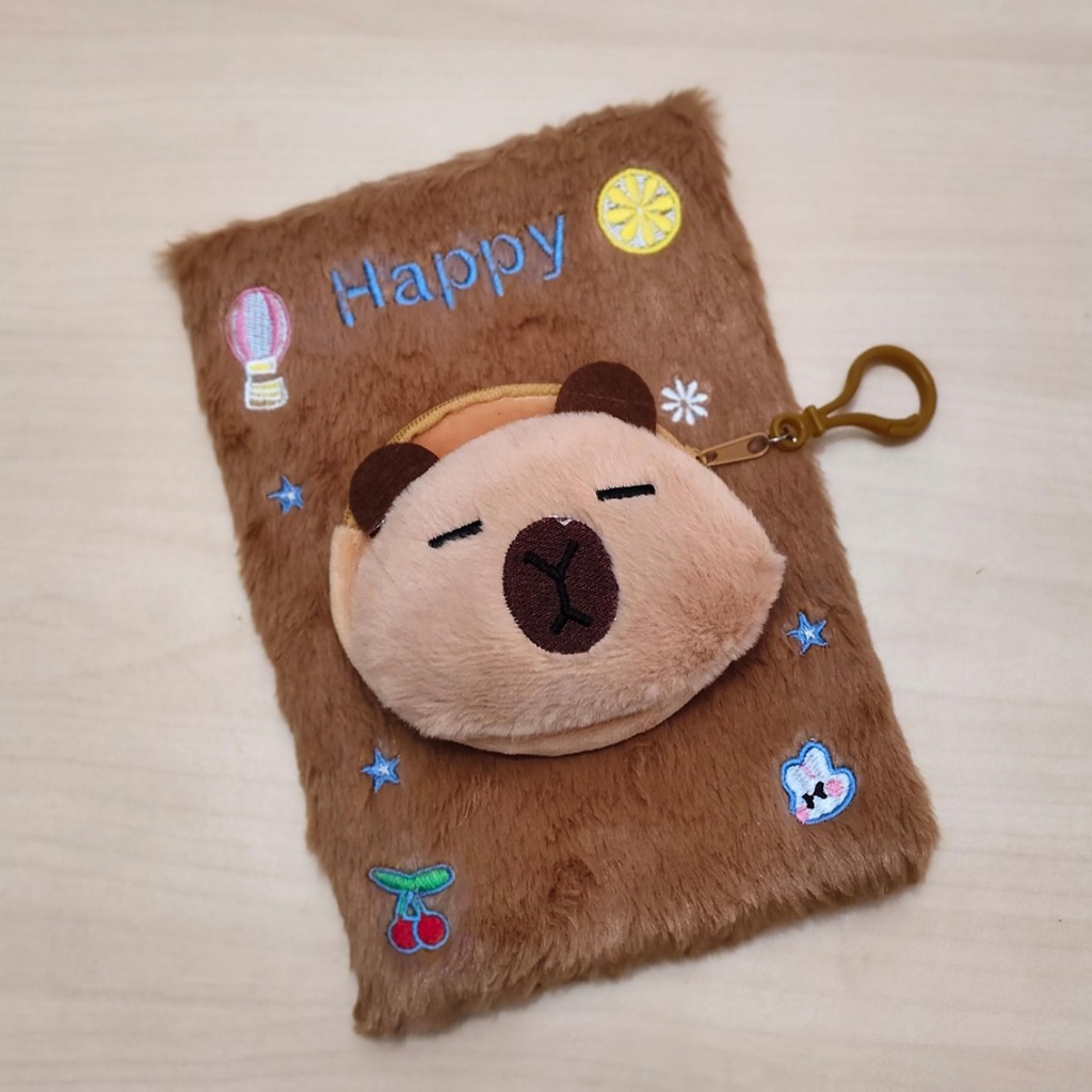 

capybara book Notebook Bulu Capybara Lucu + Pouch 3D - Buku Catatan A5 Anak & Remaja