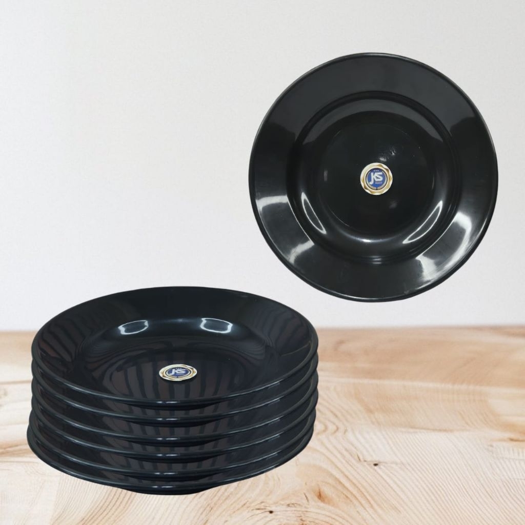 PIRING PLASTIK 6 PCS WARNA HITAM