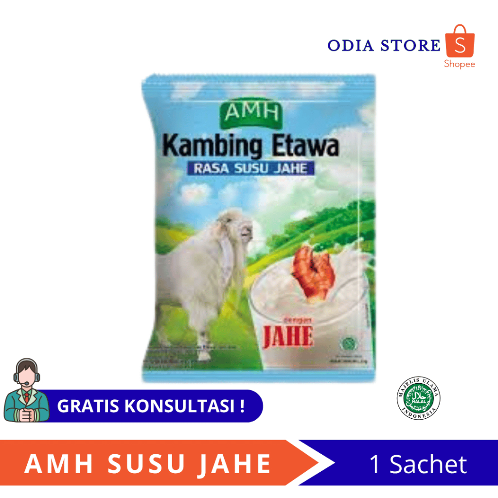 

Susu Kambing Etawa FULL CREAM AMH Rasa Susu JAHE SACHET