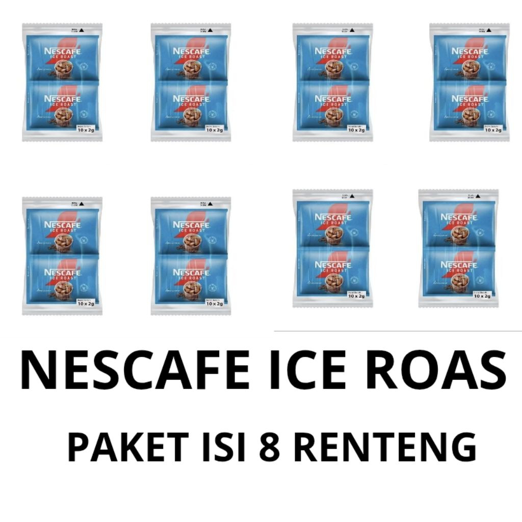 

NESCAFE ICE ROAS KOPI AMERICANO KOPI HITAM INSTAN PAKET ISI 8 RENTENG