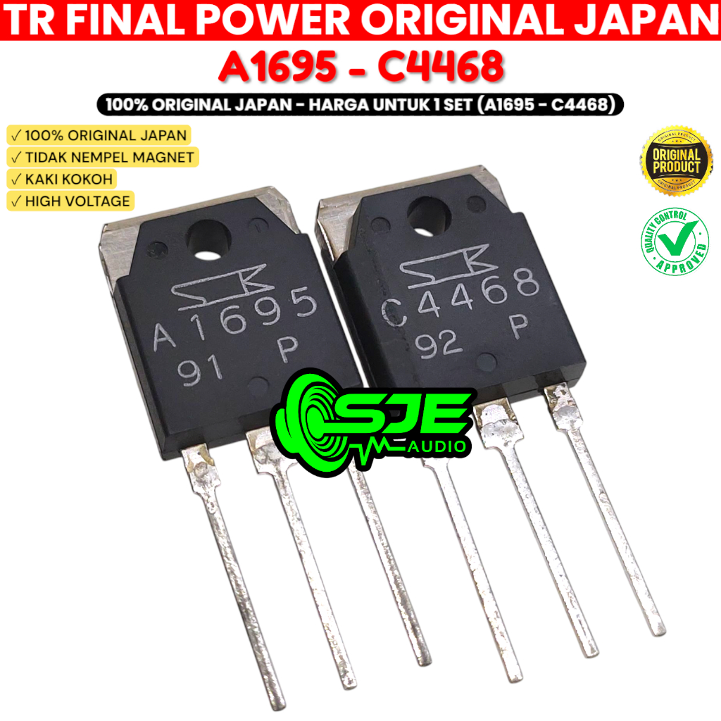TR TRANSISTOR SANKEN A1695 C4468 ORIGINAL SK 2SA1695 2SC4468 ASLI A 1695 C 4468 ORI JAPAN JEPANG