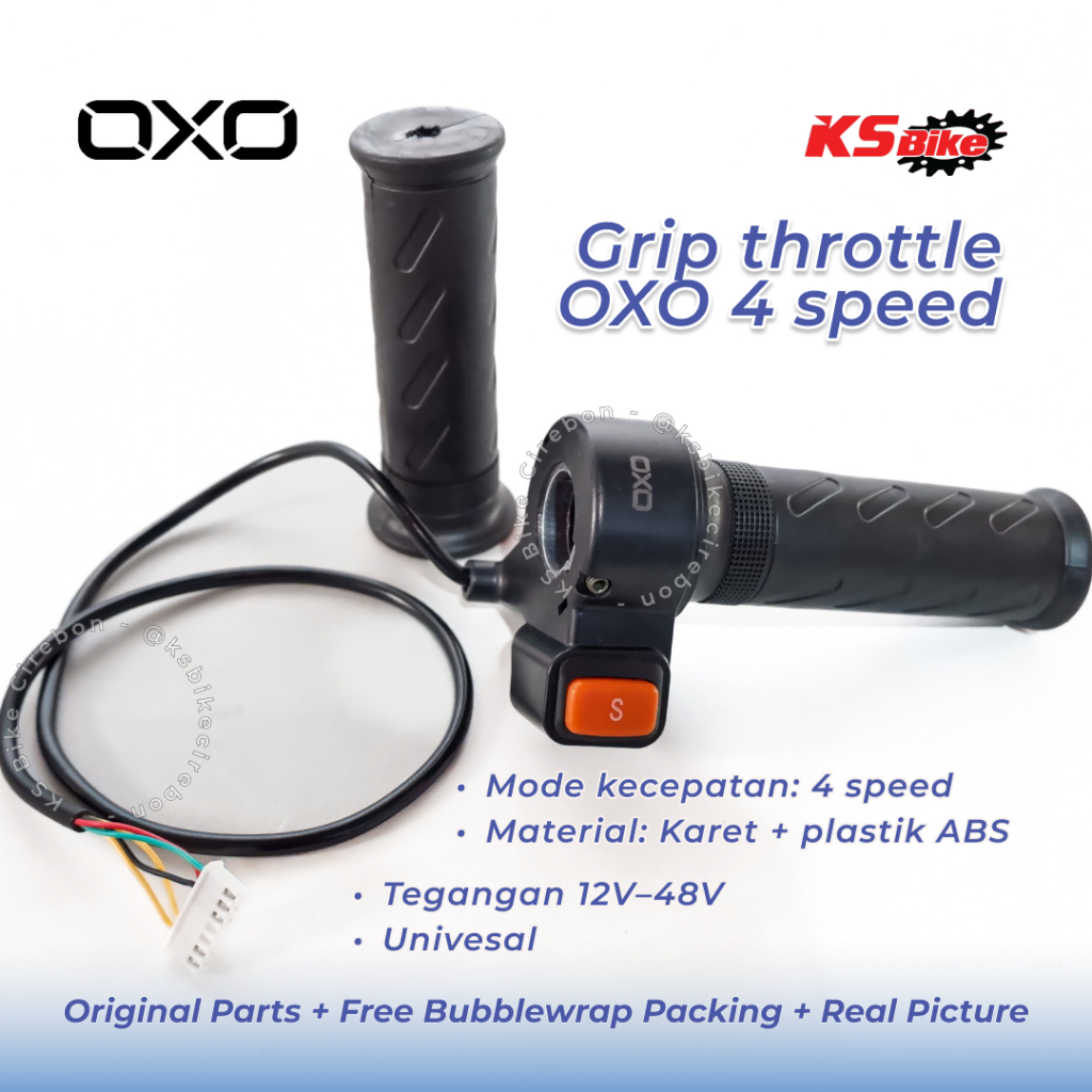 Handle Gas Sepeda Listrik 4 Speed OXO – Grip Handle Throttle Electric Bike Universal Grip Lever Set 