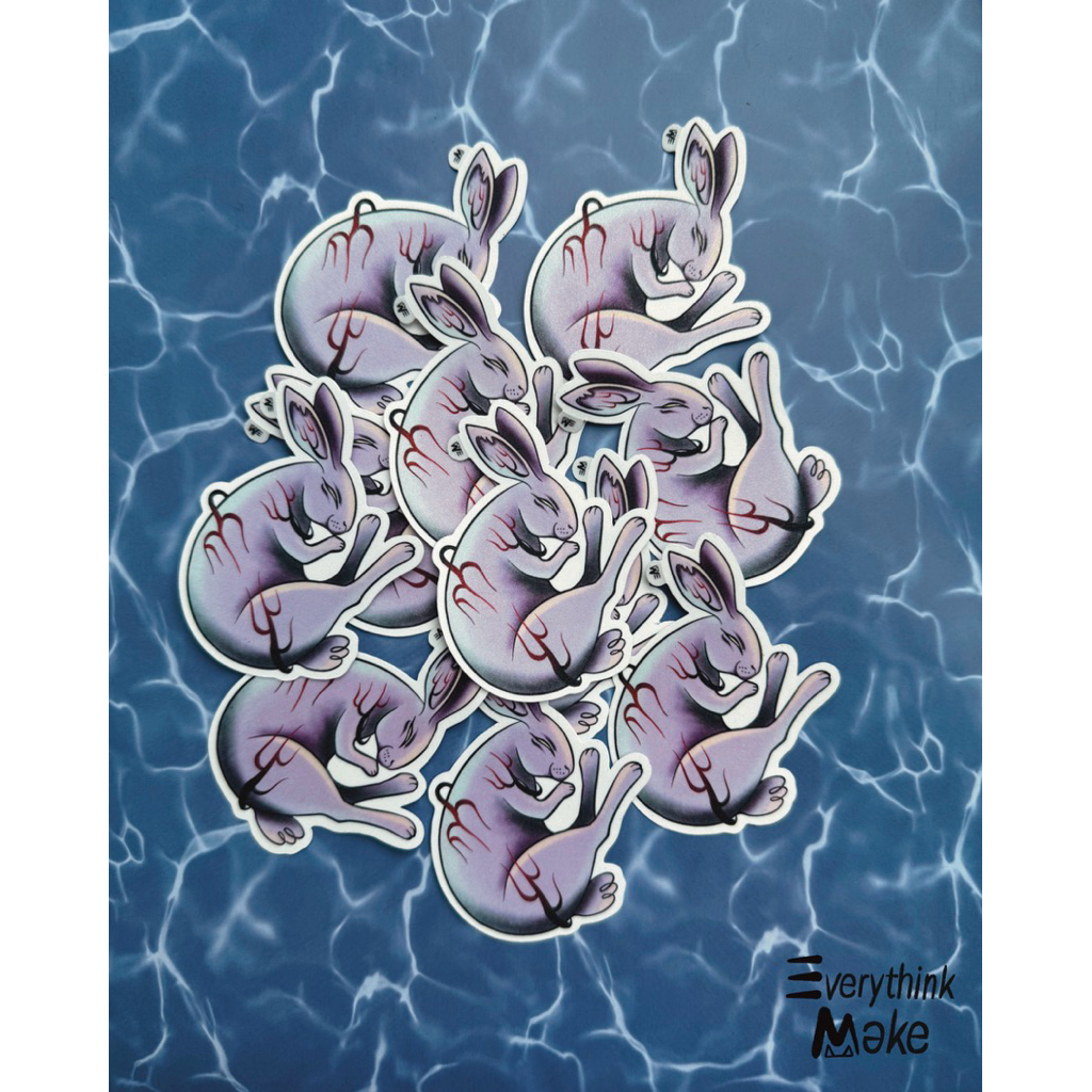 

kelinci tidur - sticker vinyl waterproof