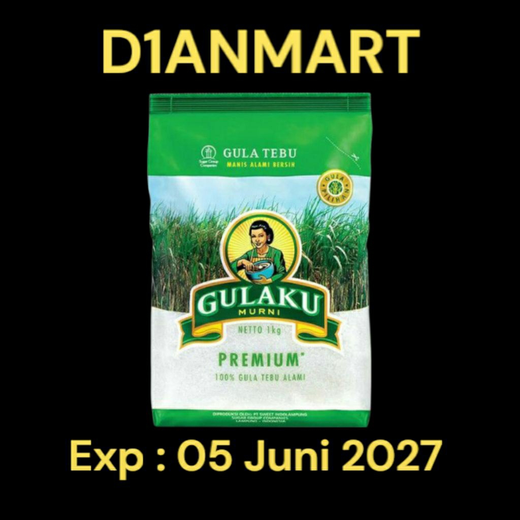 

GULA 1 KG BRAND GULAKU PREMIUM PUTIH EXP 05 JUNI 2027