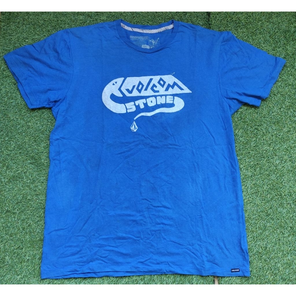 kaos volcom stone blue vintage authentic surf skate apparel