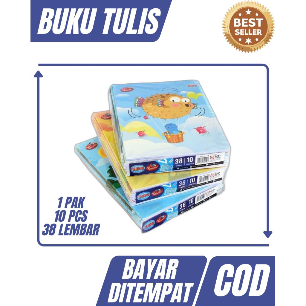 

BUKU TULIS SIDU 1PAK 10PCS 38LEMBAR
