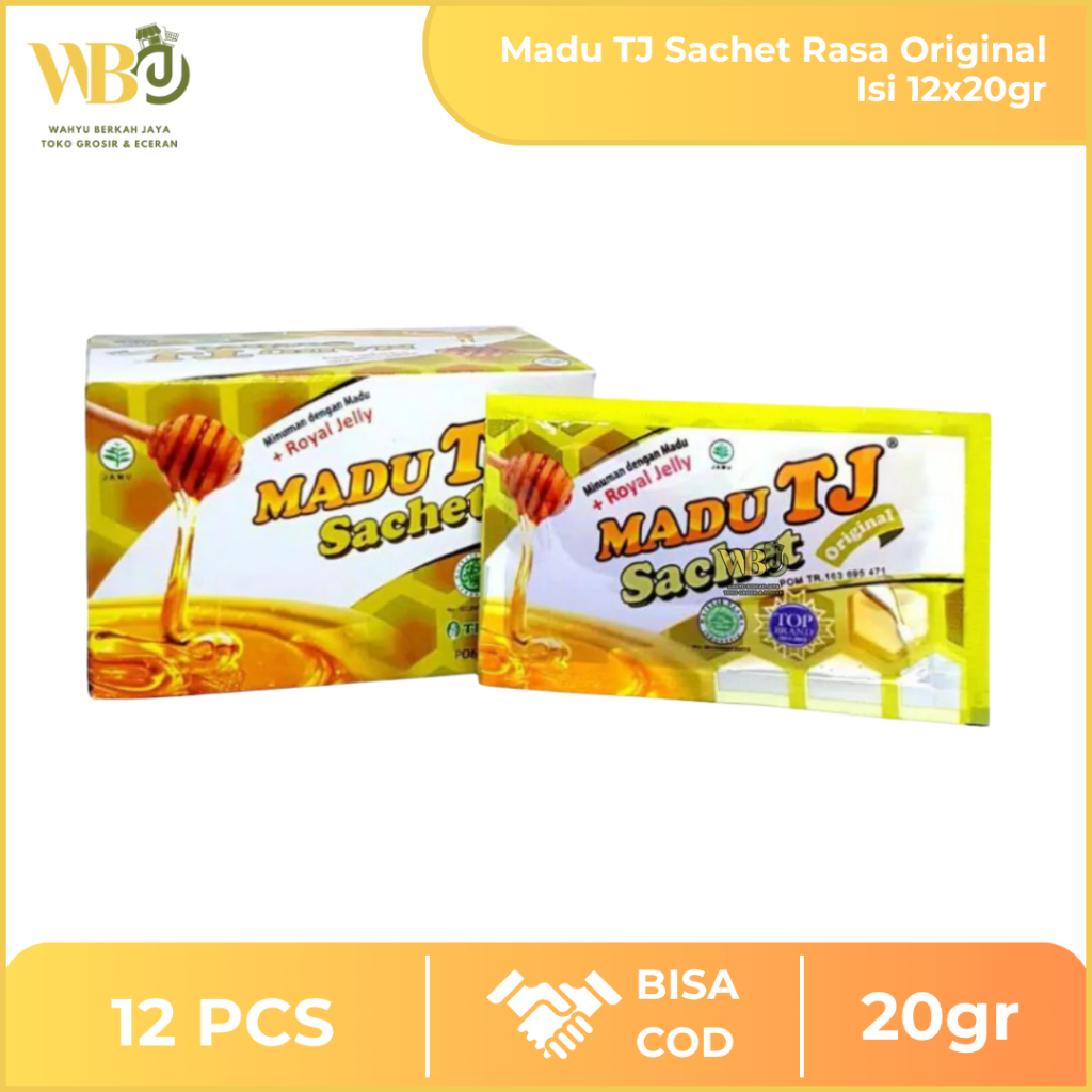 

Madu TJ Sachet Original 20g x 12 – Madu Murni Praktis Exp Lama | Grosir & Eceran Ready Stock