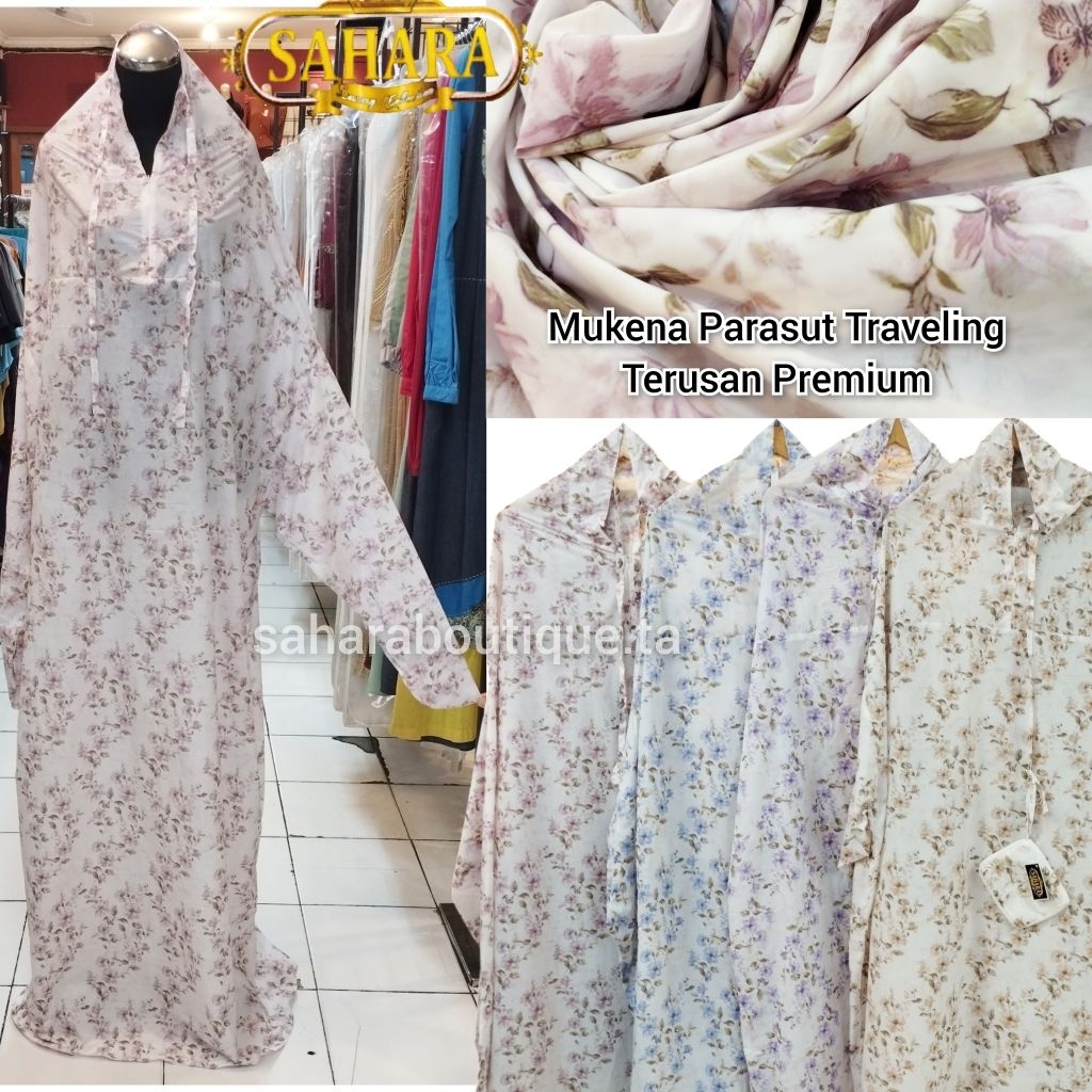 Mukena Parasut Traveling Terusan