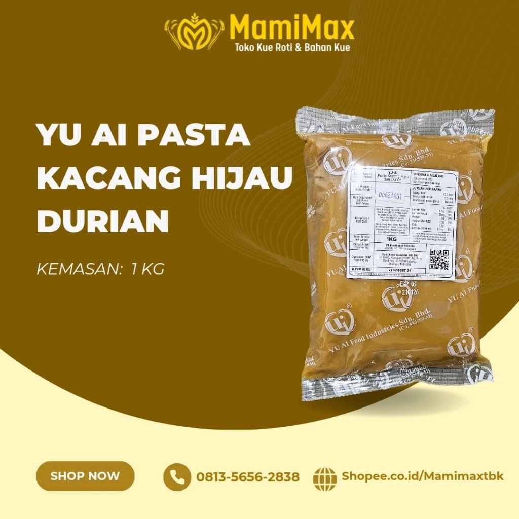 

YU AI PASTA KACANG HIJAU DURIAN ISIAN KUE BULAN / MOON CAKE , ROTI