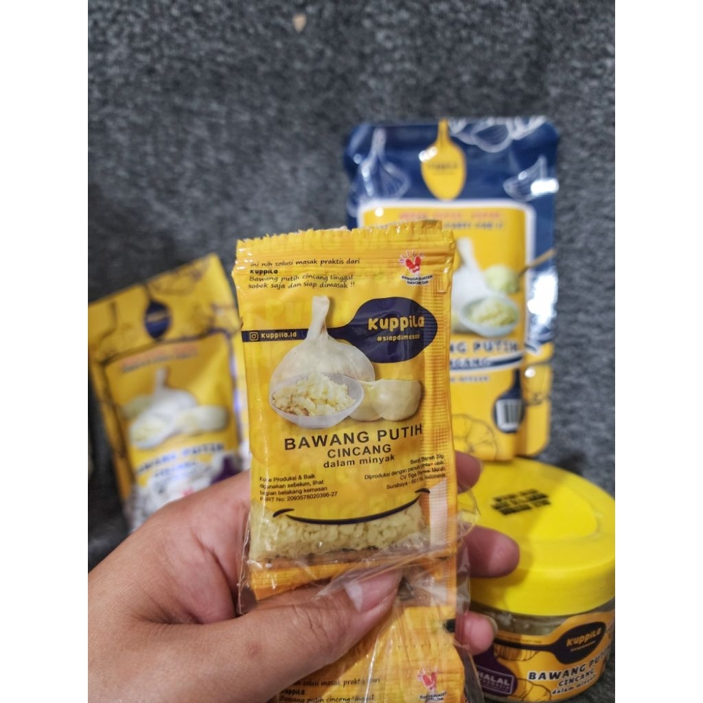 

Bawang putih cincang kuppila sachet 20gr (baca deskripsi)
