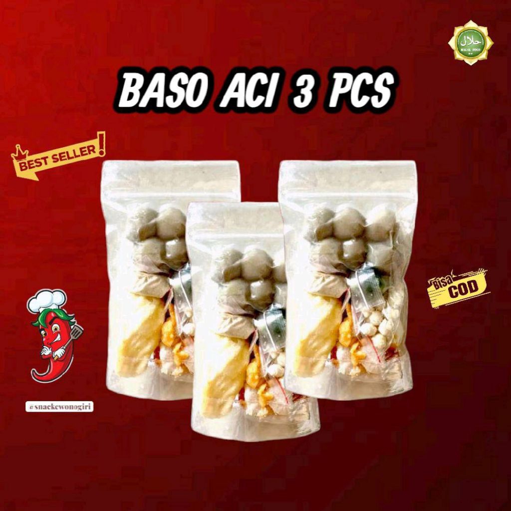 

BASO ACI 3 PCS INSTAN KUAH PEDAS