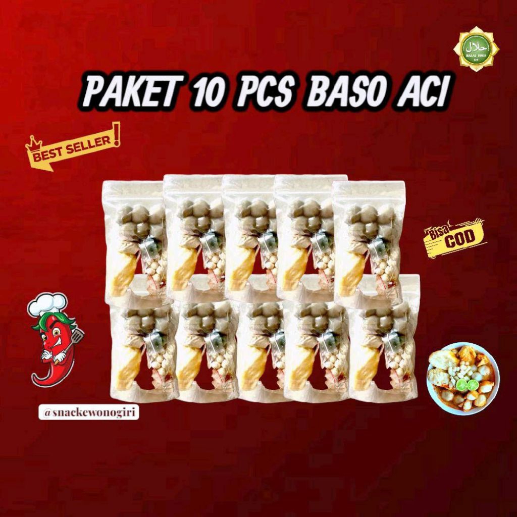

PAKET 10 PCS BASO ACI INSTAN KUAH PEDAS