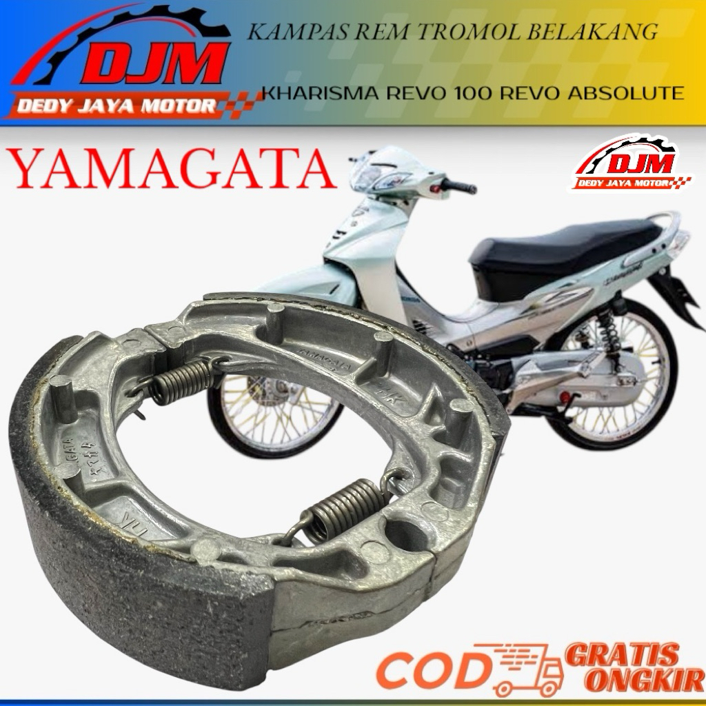 Kampas Rem Belakang Tromol Kharisma Revo Absolute Revo 100 Revo Fit Original Yamagata