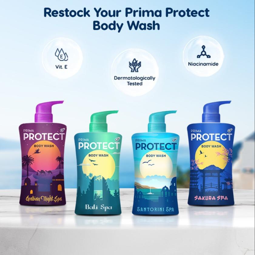 Sabun Prima Protect+ Body Wash SPA 500 ml Kemasan Botol / Sabun Cair Prima Protect+ Body Wash SPA / 