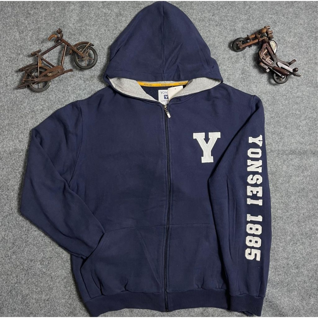 Hoodie Zipper Navy Yonsei 1885