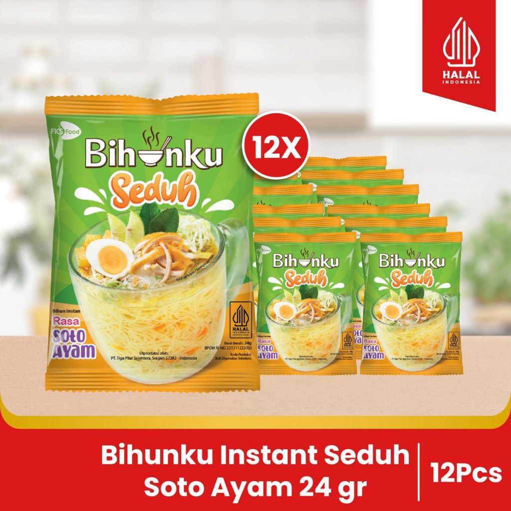 

FKS FOOD || Paket Bundling - Bihunku Instant - Seduh Soto - 24gr - 12pcs