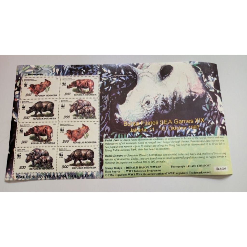 

1 Set Perangko Seri WWF Conservation / Sea Games XIX tahun 1997