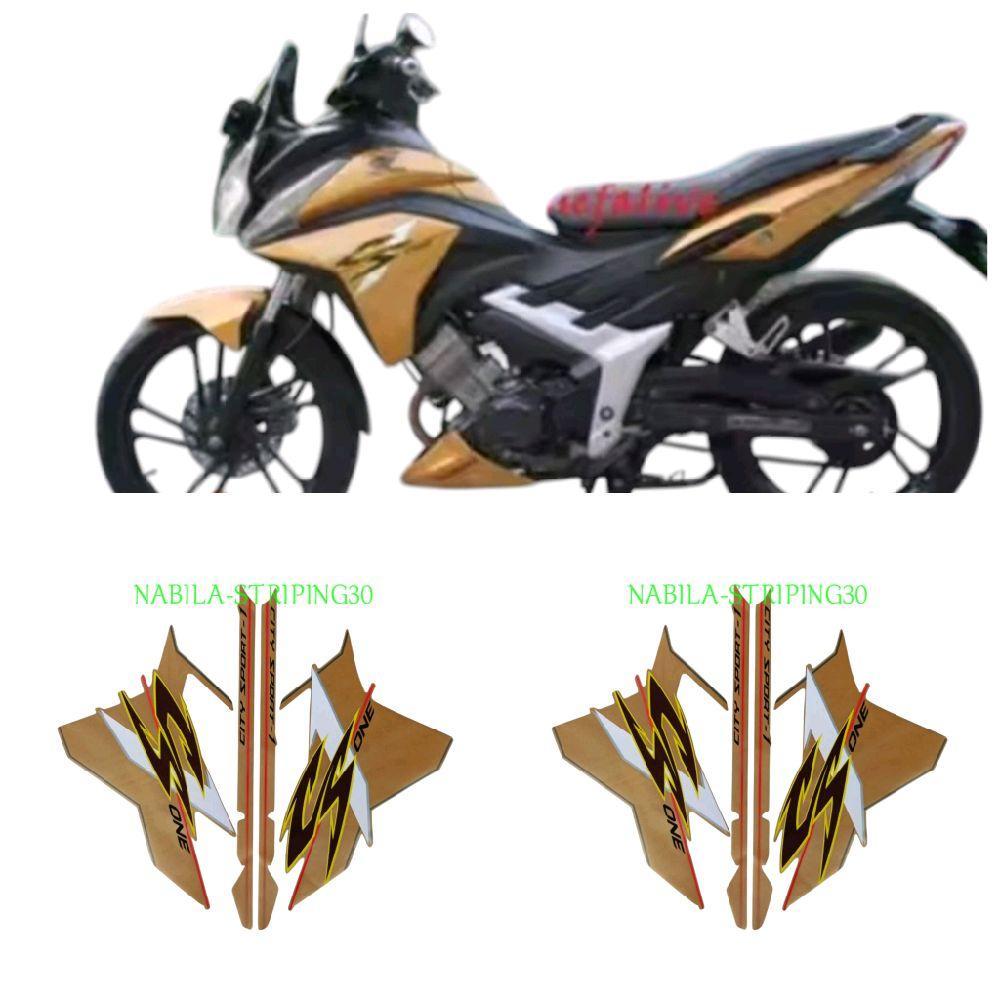 STRIPING STIKER LIS BODY MOTOR HONDA CS1 2009 GOLD STANDAR FULLSET