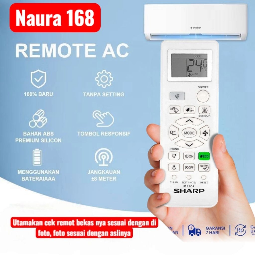 REMOTE AC SHARP / REMOT SHARP CRMC A 907 JBEZ /  A901 JBEZ  ORIGINAL PABRIKAN / REMOTE AC COPOTAN AS