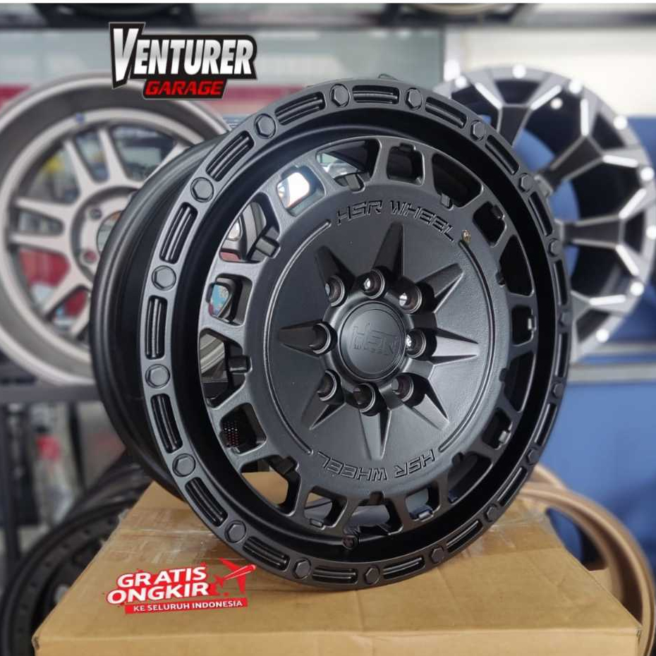 velg mobil avanza, xenia, ignis, swift, brio, agya, calya ring15 hsr wheel arfak warna hitam promo
