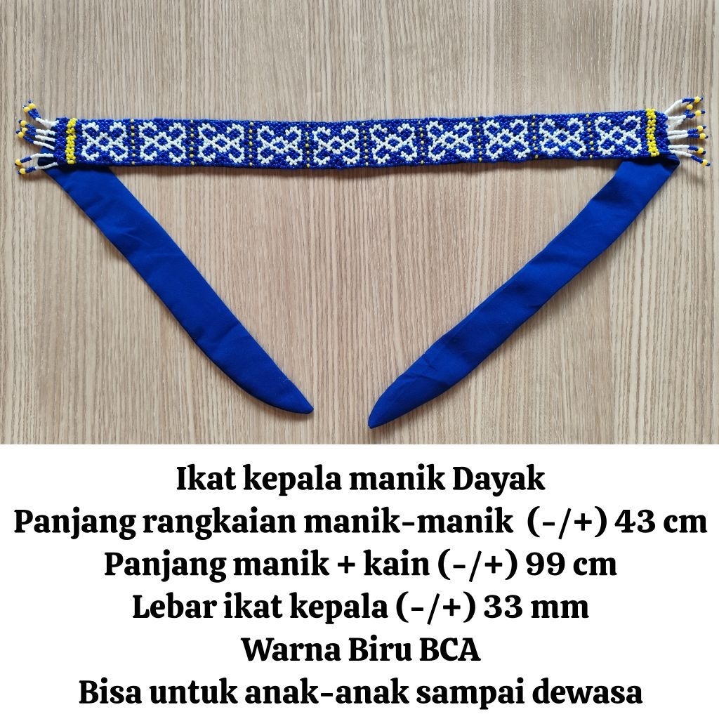 ikat kepala manik dayak / ikat kepala manik / ikat kepala dayak / ikat kepala etnik