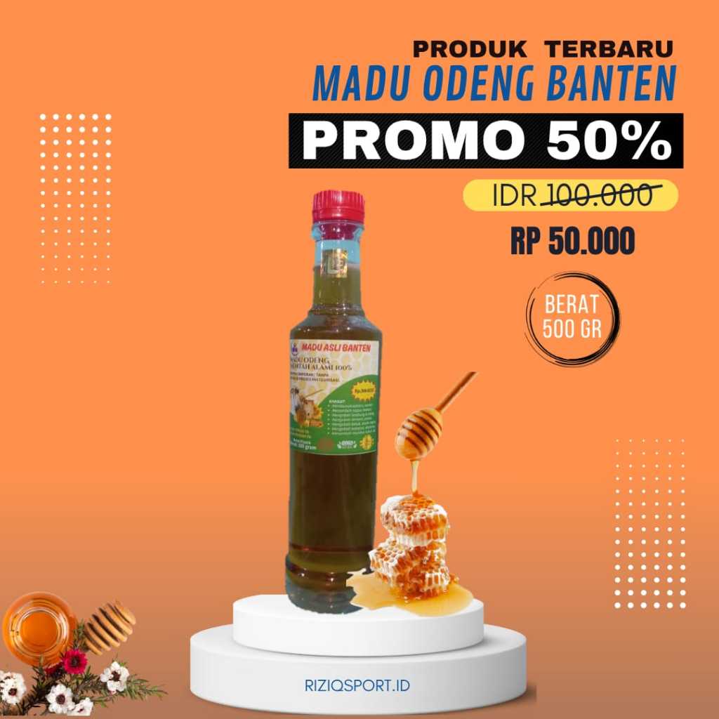 

TERLARIS Madu asli Banten - Madu odeng murni Premium tanpa campuran, menjaga imun tubuh (500 gram)