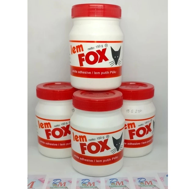 

lem PVC fox putih pvac kerajinan tangan FOX Adhesive glue Original 150gram tube tabung Ori 100% Asli Authentic