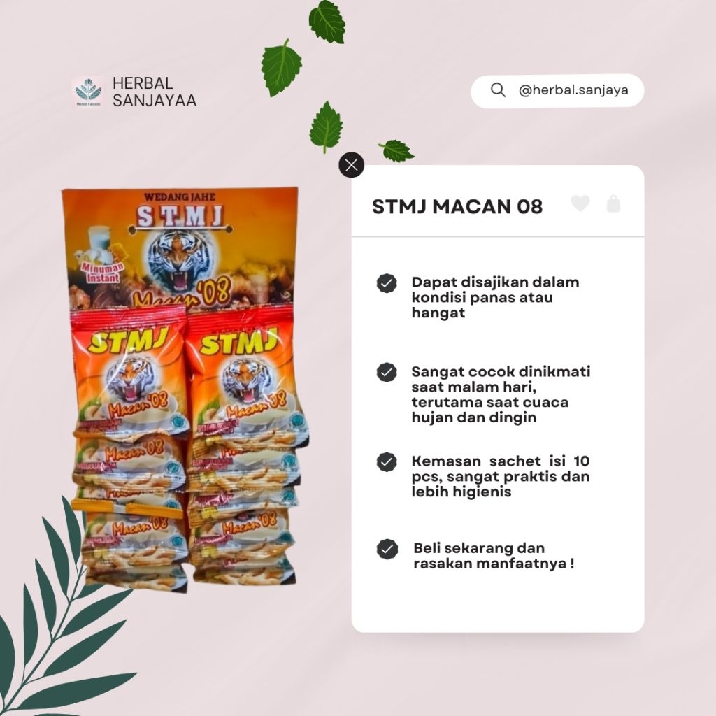 

Forcysn Stmj Macan 08 / Herbal Sanjayaa / Susu Telor Madu Jahe