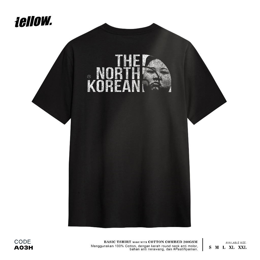 TELLOW Tshirt - The North Korean Black Unisex tee