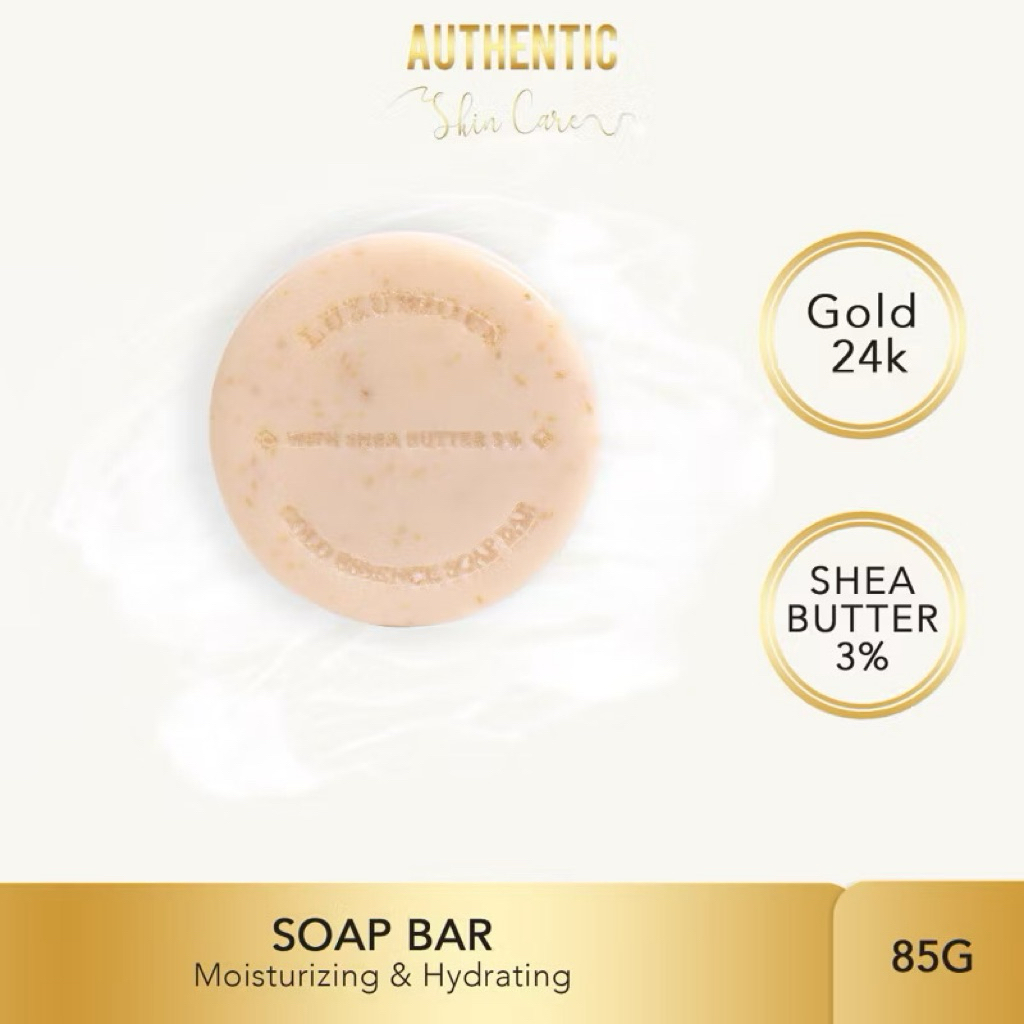 GHII SPA - AUTHENTIC SKINCARE - Luxurious Gold Essence Soap Bar with Sea Butter 3%