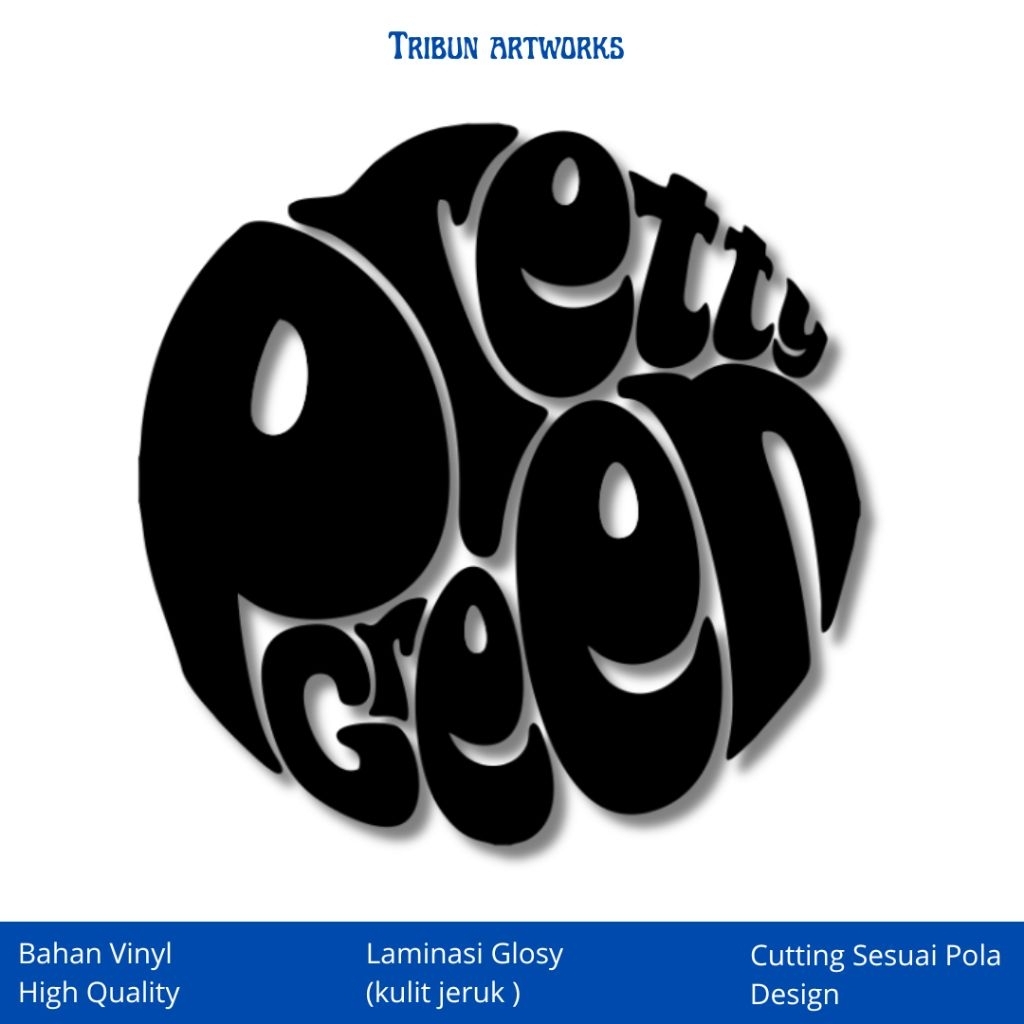 

Sticker Brand Casual Sticker Vinyl Glossy Waterproof Sticker Hp Pretty Green