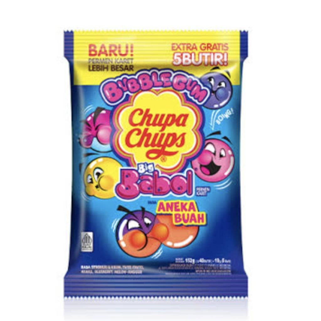 

Chupa Chups Big Babol Bubble Gum Aneka Rasa Buah 380 gram ( isi 100 pcs ) Chupa Chups Big Babol Candy Promo