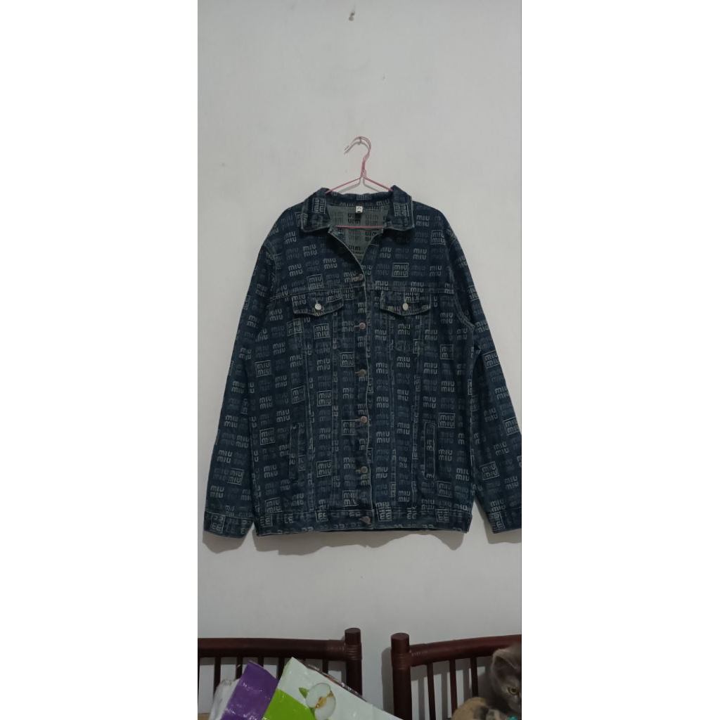 [PROMO] Outer Jeans Denim PREMIUM ala MiuMiu LD Besar Fashion Murce