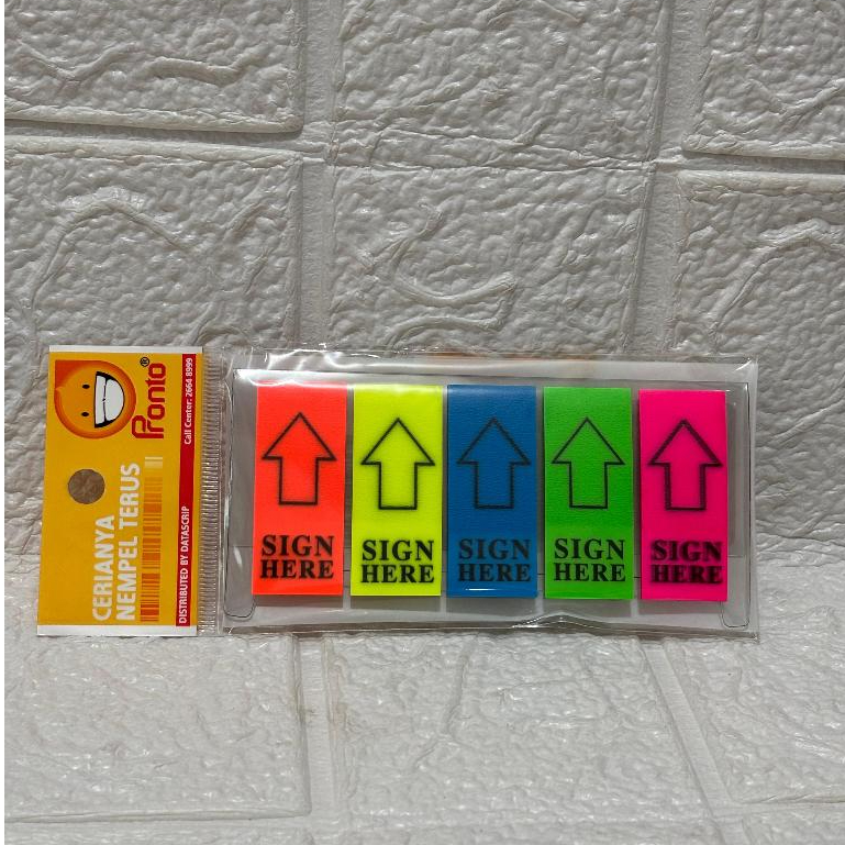 

Sign Here / Post It / Pembatas / Penanda Buku Pronto