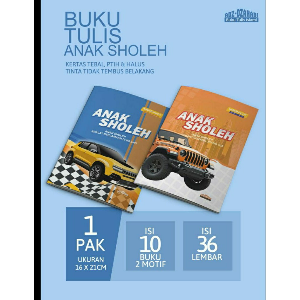 

10pcs Buku Tulis Islami A5 36 lembar 16 x 21cm