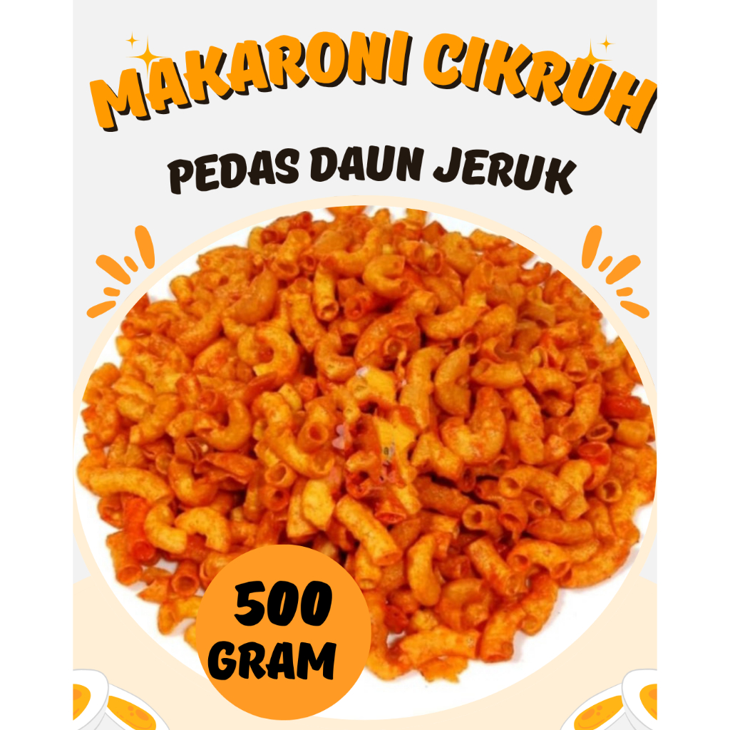 

Makaroni Pedas Daun Jeruk / Makaroni Omex Rasa Balado Pedas Nagih 500 Gram