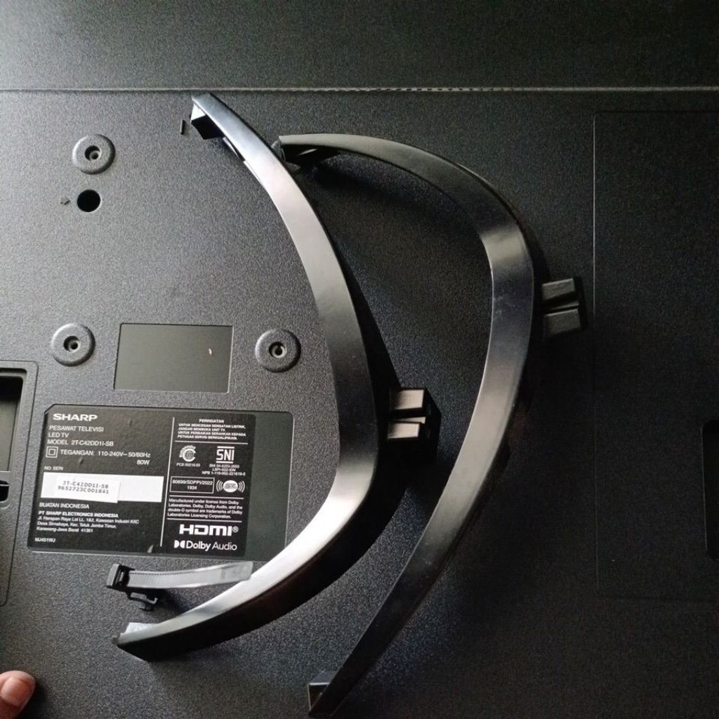 stand kaki tv led sharp 2t-c42dd1i-sb original 42inch sharp