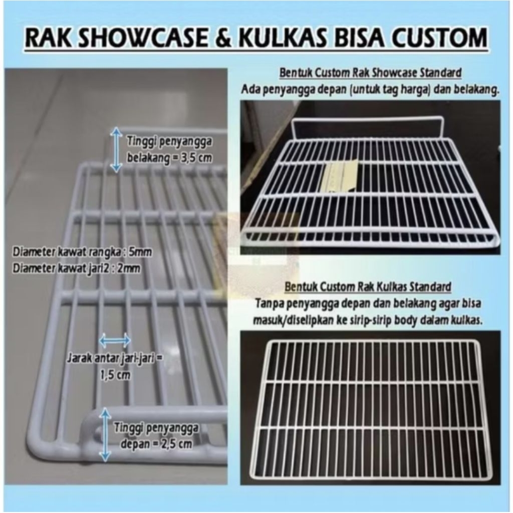 Rak Showcase Polytron Sanken Rak Kulkas Ambalan Showcase