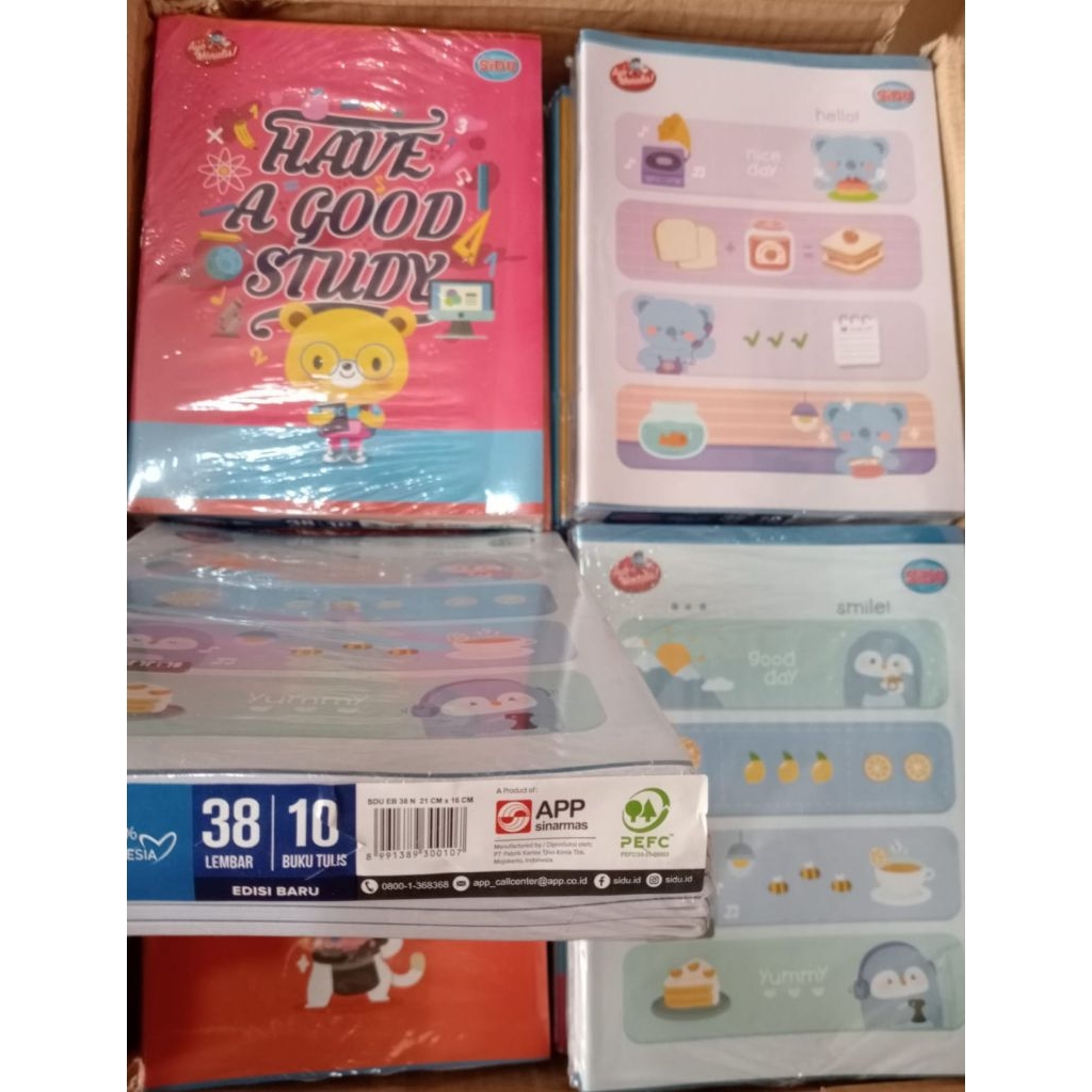 

Buku Tulis SIDU 38 lembar 1pack isi (10 pcs) Ready