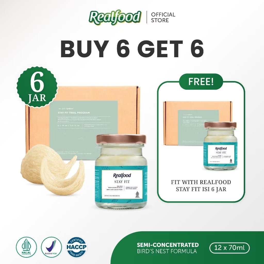 

Realfood Stay Fit 6 Botol & 12 Botol ( Minuman Sarang Burung Walet )