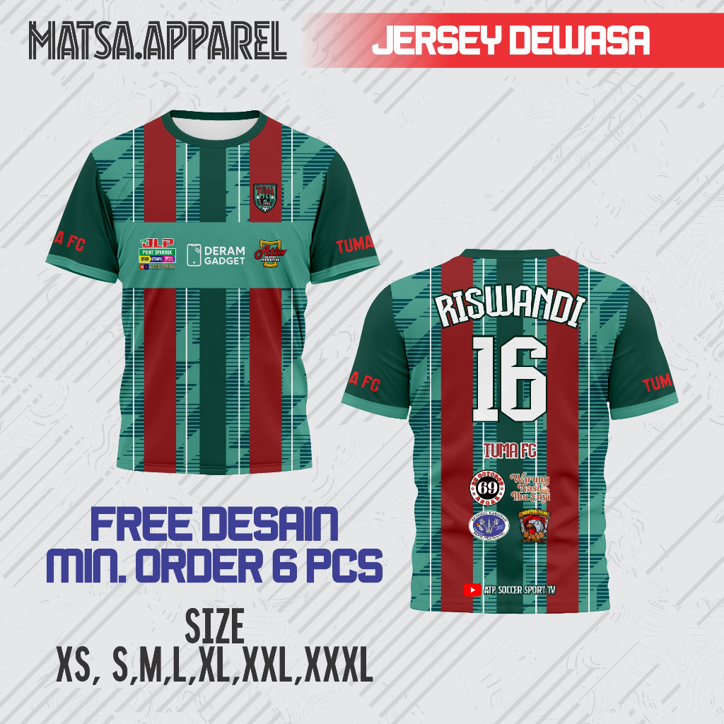 BUAT JERSEY COSTUM, JERSEY TIM, CLUB, JERSEY DEWASA COSTUM FREE DESAIN, JERSEY ATASAN