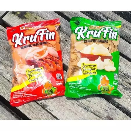 

500gr Krufin Finna Kerupuk Rasa Bawang dan Udang