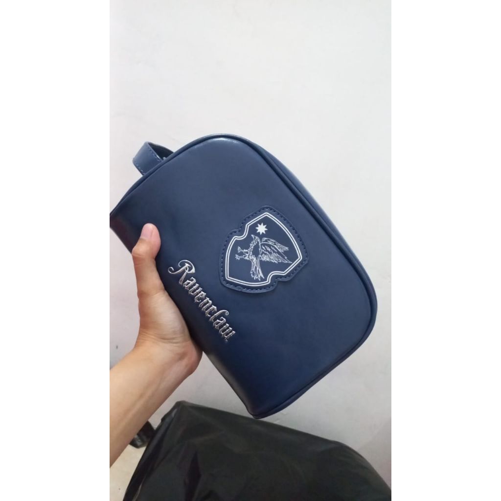 (READY STOCK) Miniso X Harry Potter - Rectangle Make Up Bag - Ravenclaw - Tas Kosmetik