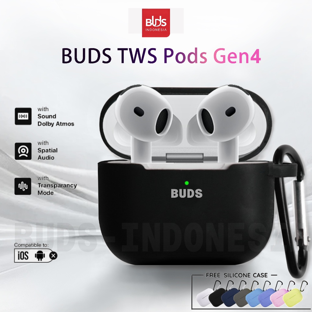 Bellashoopingcom - TWS Pods Gen4 Bluetooth Earphone - iPhone Compatible, Free Premium Silicone