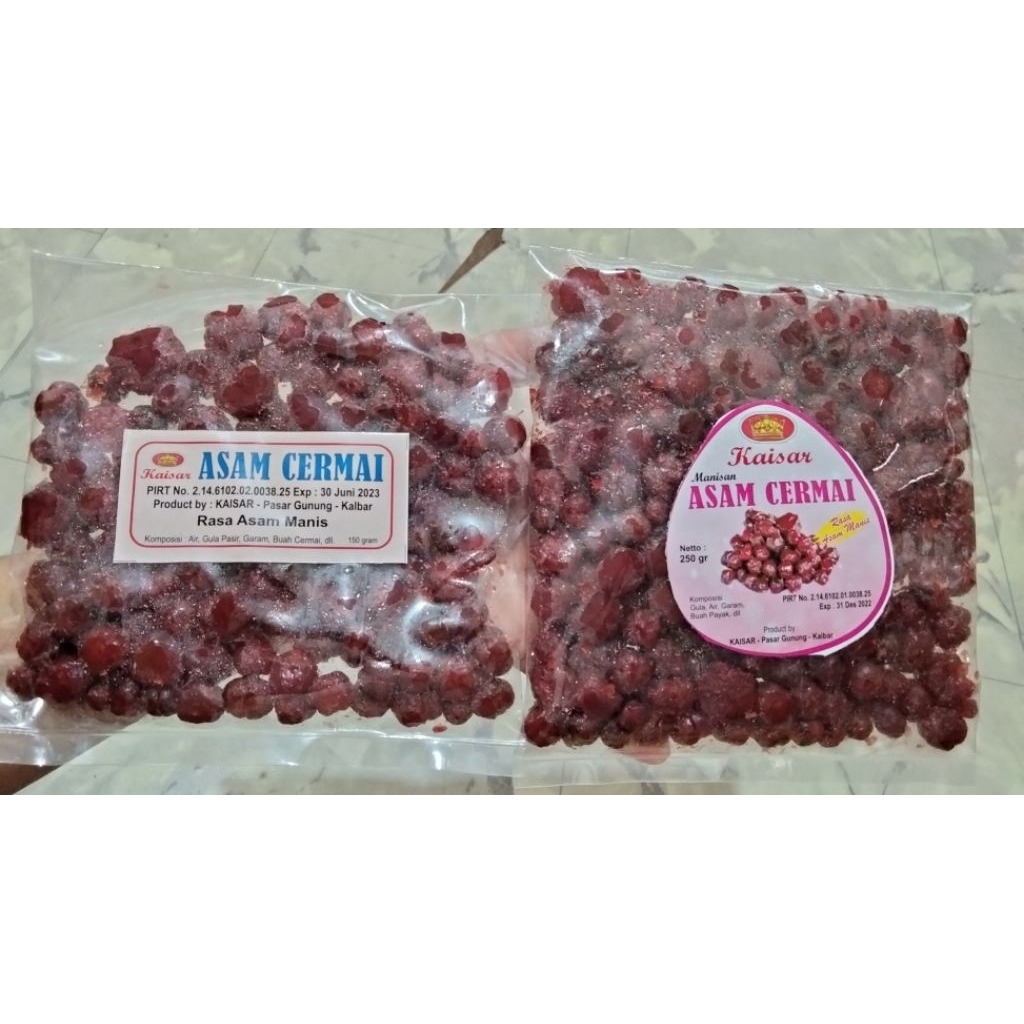 

Kaisar Manisan Asam Cermai Rasa Asam Manis / Manisan Buah Cermai / Manisan Cerme / Manisan Cereme / Manisan Khas Pontianak / Oleh Oleh Kalimantan Barat