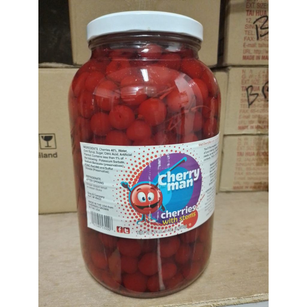 

Cherry Man 4.25 kg buah Cherry dalam botol