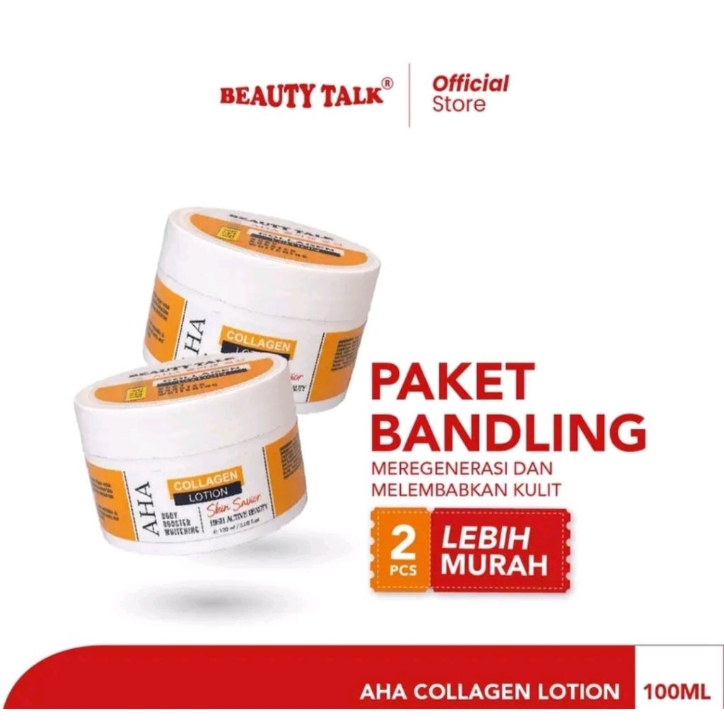BUNDLING HEMAT-2 Pcs] BEAUTY TALK AHA Collagen Lo
