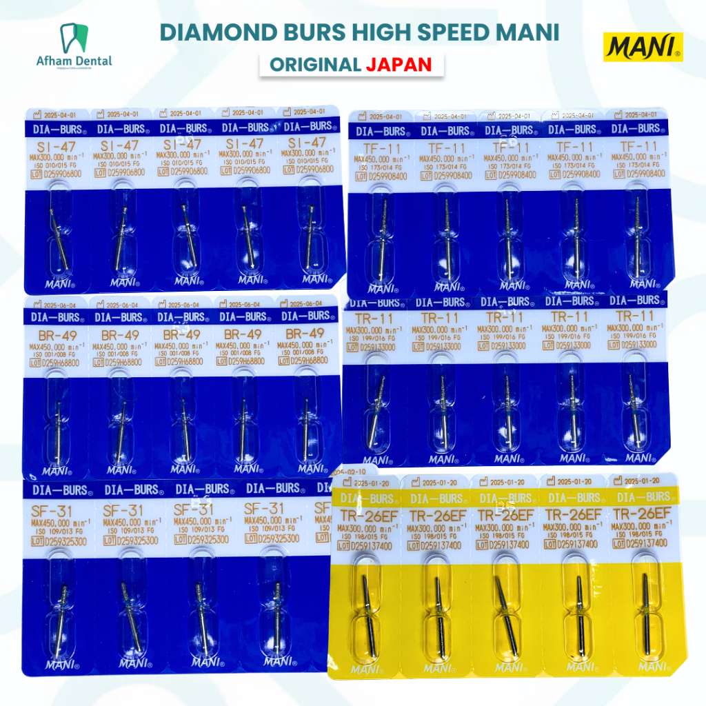 Diamond Bur MANi original Burs dental highspeeds